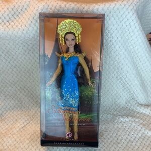 Sumatra Indonesia Dolls of the World Barbie New pink label collector *flaw